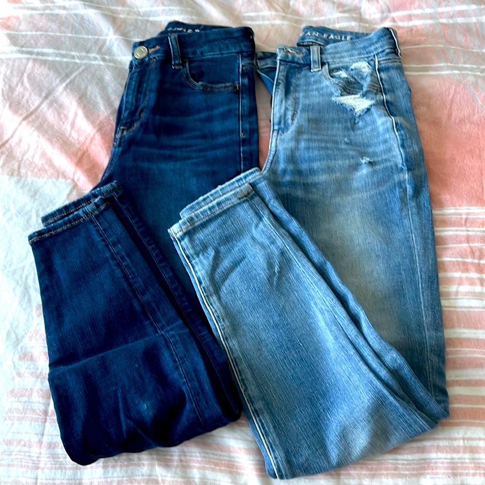 AE curvy skinny jeans. Bundle of 2. Size 00 short.